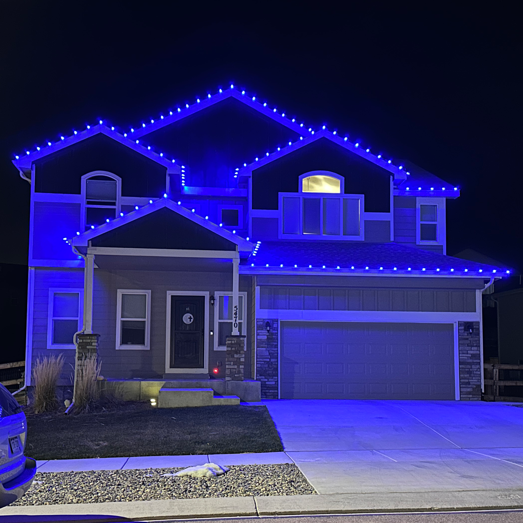 Blue Christmas Lights